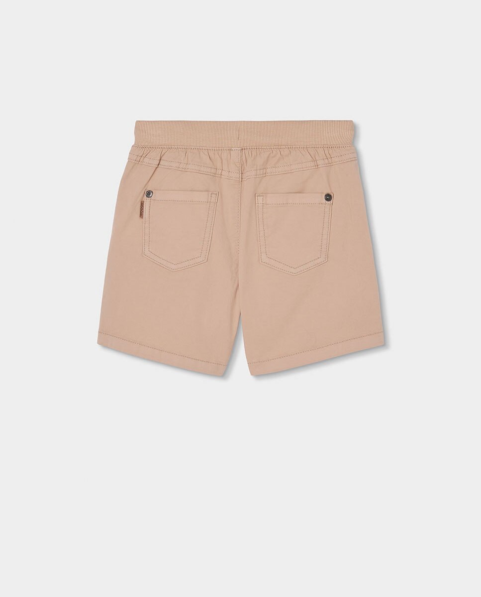 Bermudas Gabardina Infantil Bege / Castanho-2