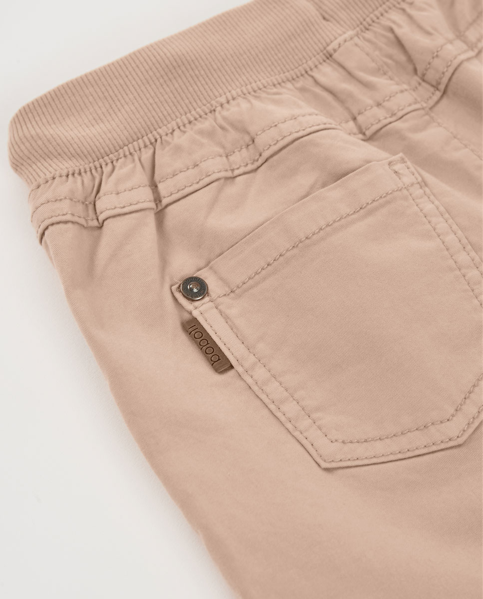 Bermudas Gabardina Infantil Bege / Castanho-4