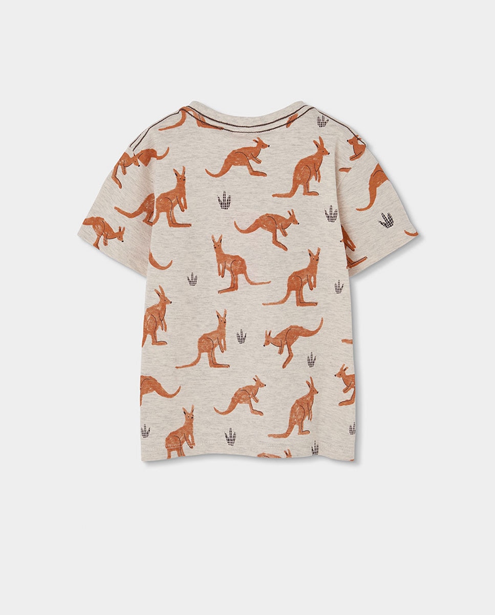 T-shirt de Malha Infantil Boboli Creme-2