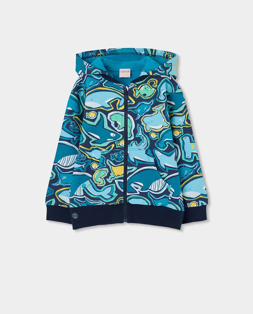 Imagem 0 de Casaco de Malha Estampado Infantil