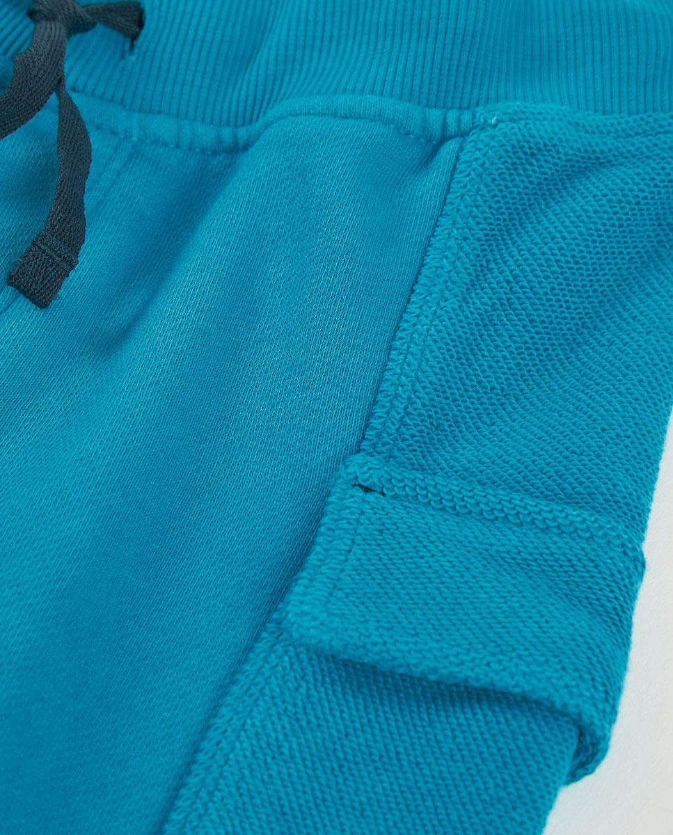 Bermudas Felpa de Bebé Boboli Azul-3