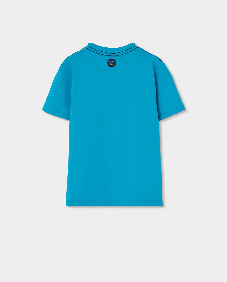 T-shirt de Malha Infantil Boboli Azul-2
