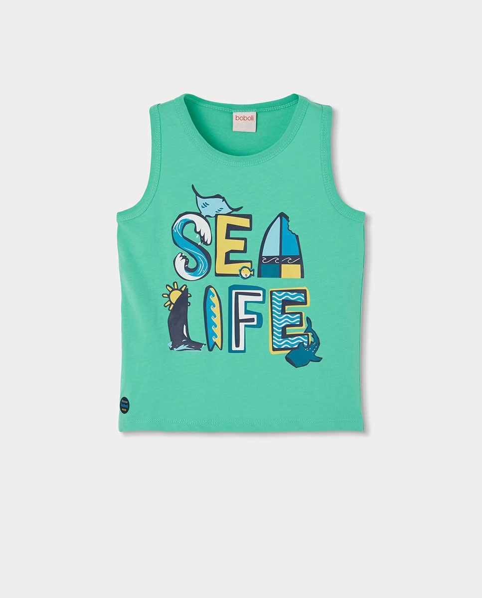 Imagem 0 de T-shirt de Malha sem Mangas Infantil