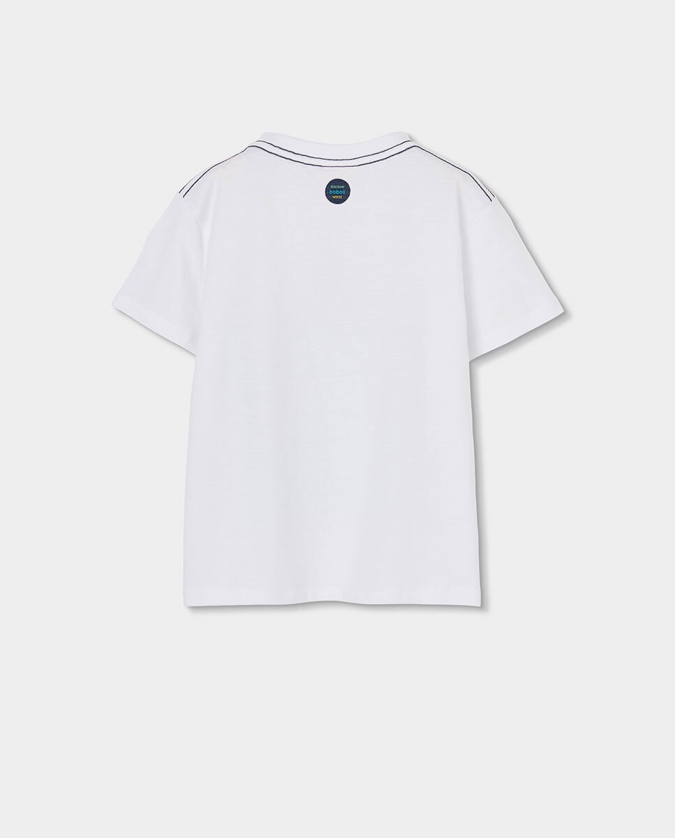 T-shirt de Malha Infantil Boboli Branco-2