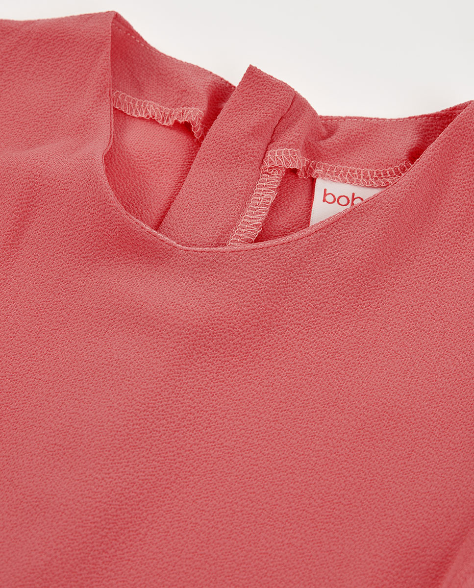 Macacão Crepe Infantil Boboli Rosa-pastilha-4