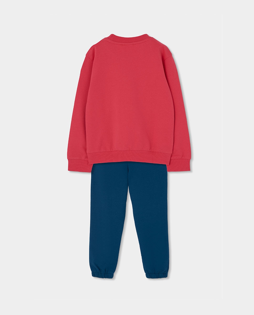 Conjunto de Malha Infantil Boboli Vermelho / Azul-marinho-2
