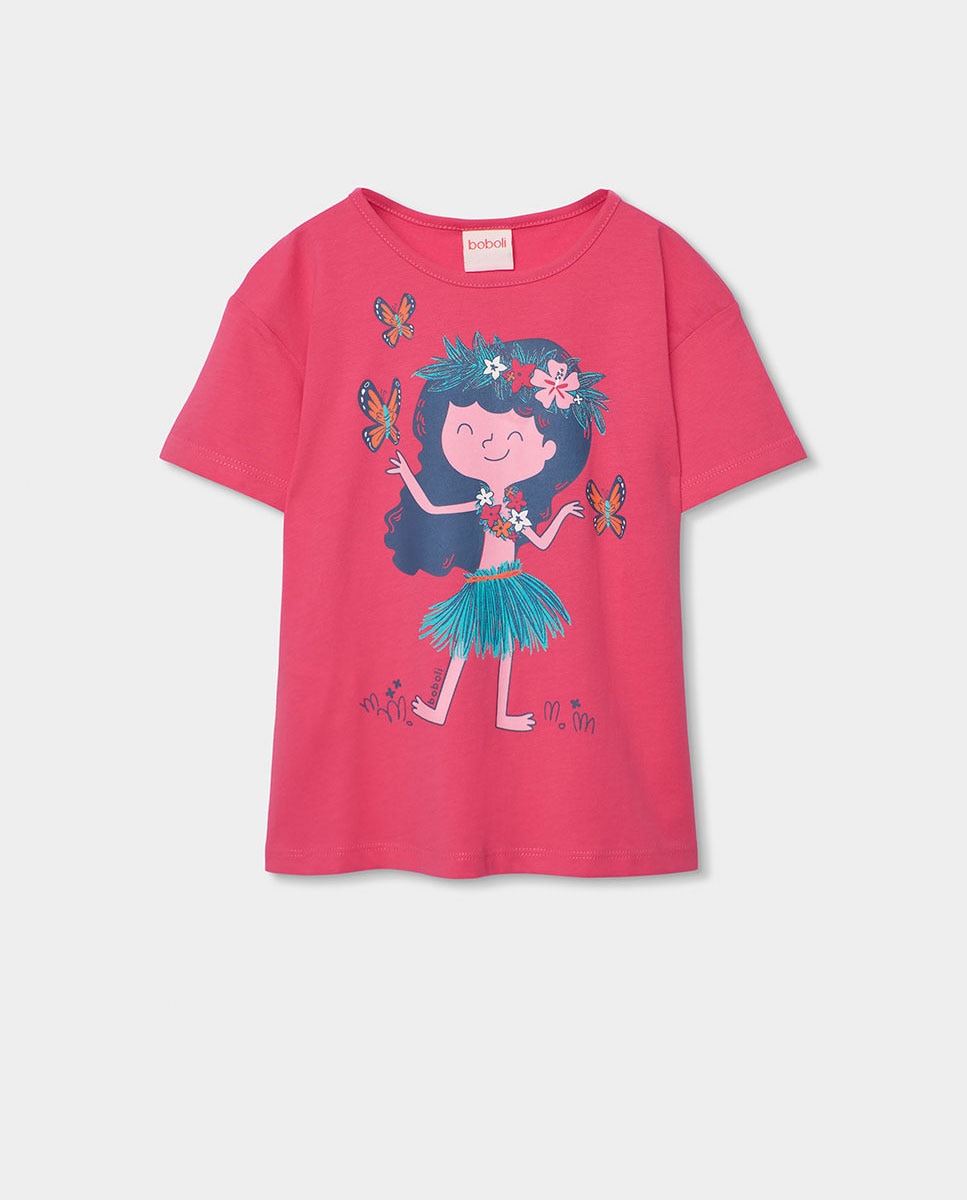 Imagem 0 de T-shirt de Malha Estampada Infantil