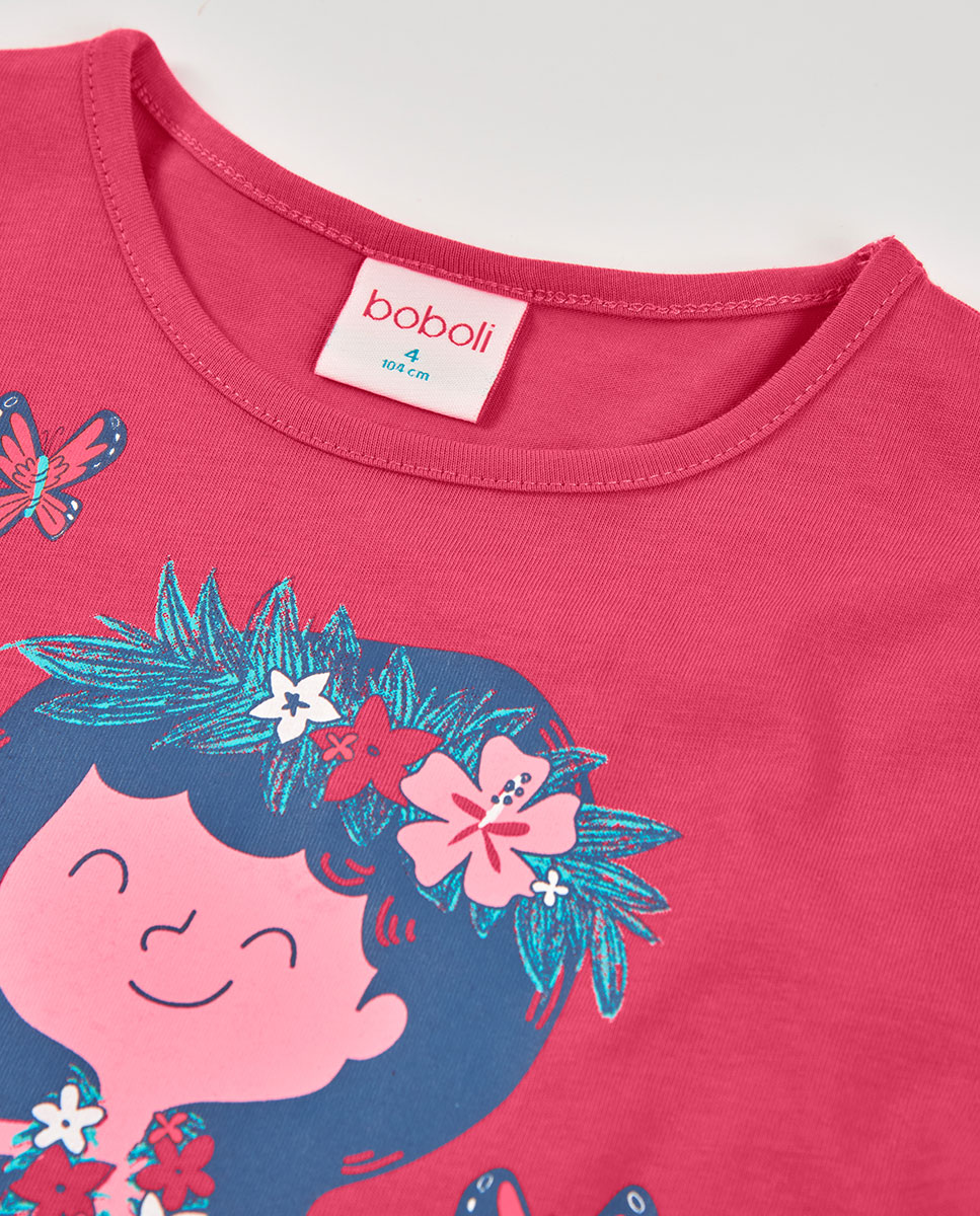 T-shirt de Malha Estampada de Bebé Boboli Morango-3