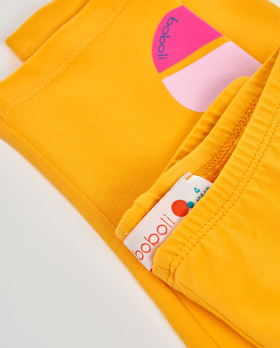 Leggings 3/4 de Bebé Boboli Laranja-forte-3
