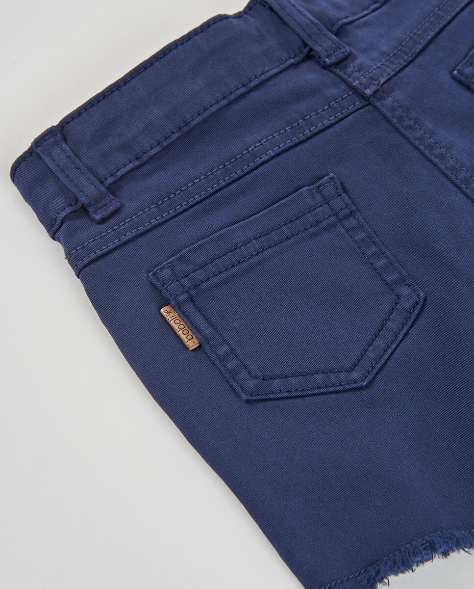 Shorts de Sarja Elástica Infantil Boboli Azul-4