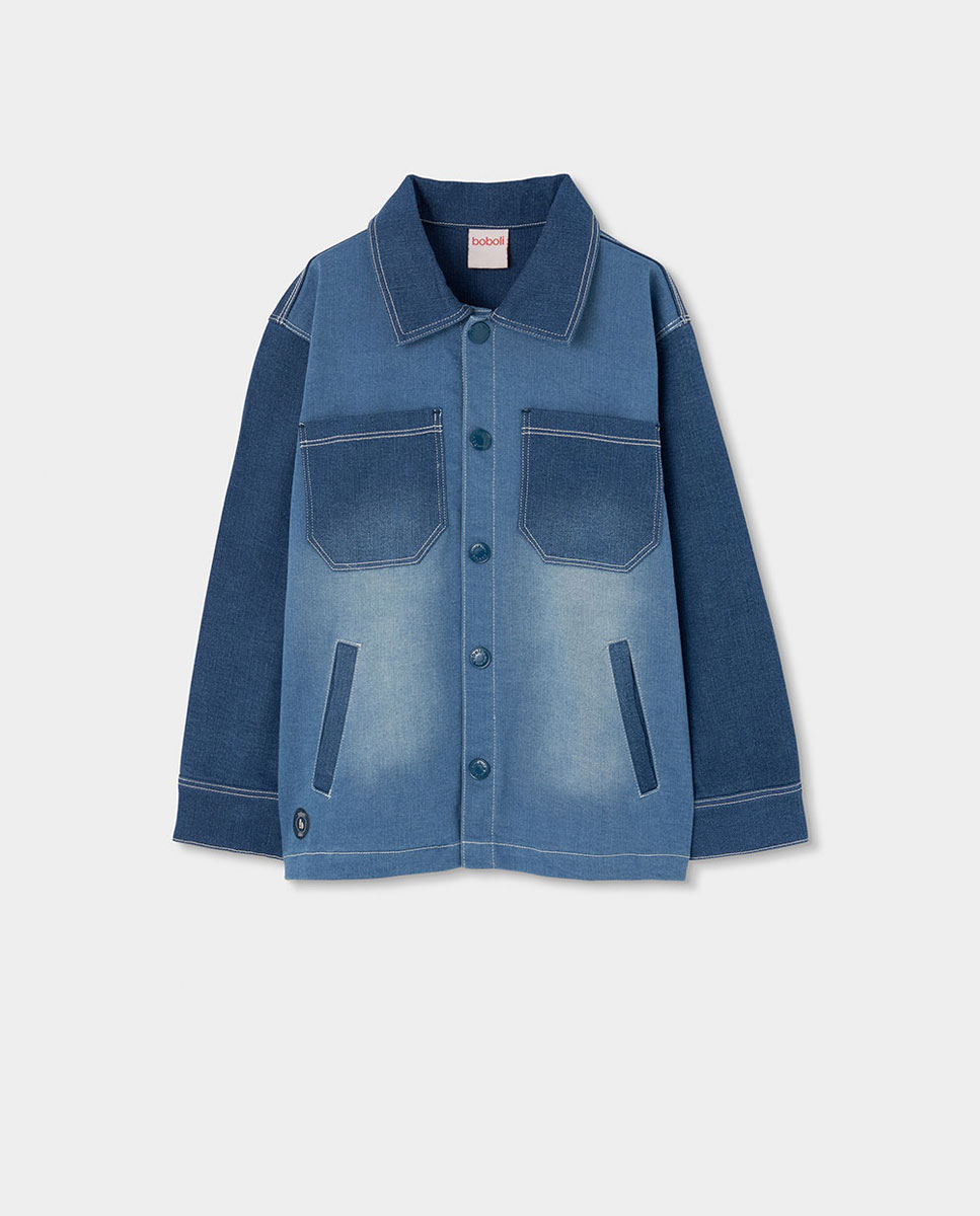 Imagem 0 de Sobrecamisa Denim de Malha para Bebé