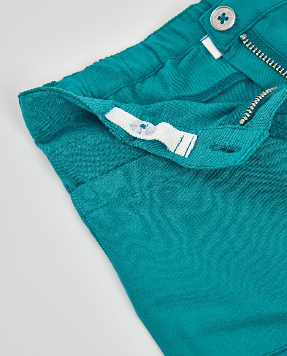 Bermudas de Viscose Infantil Verde-azulado-3