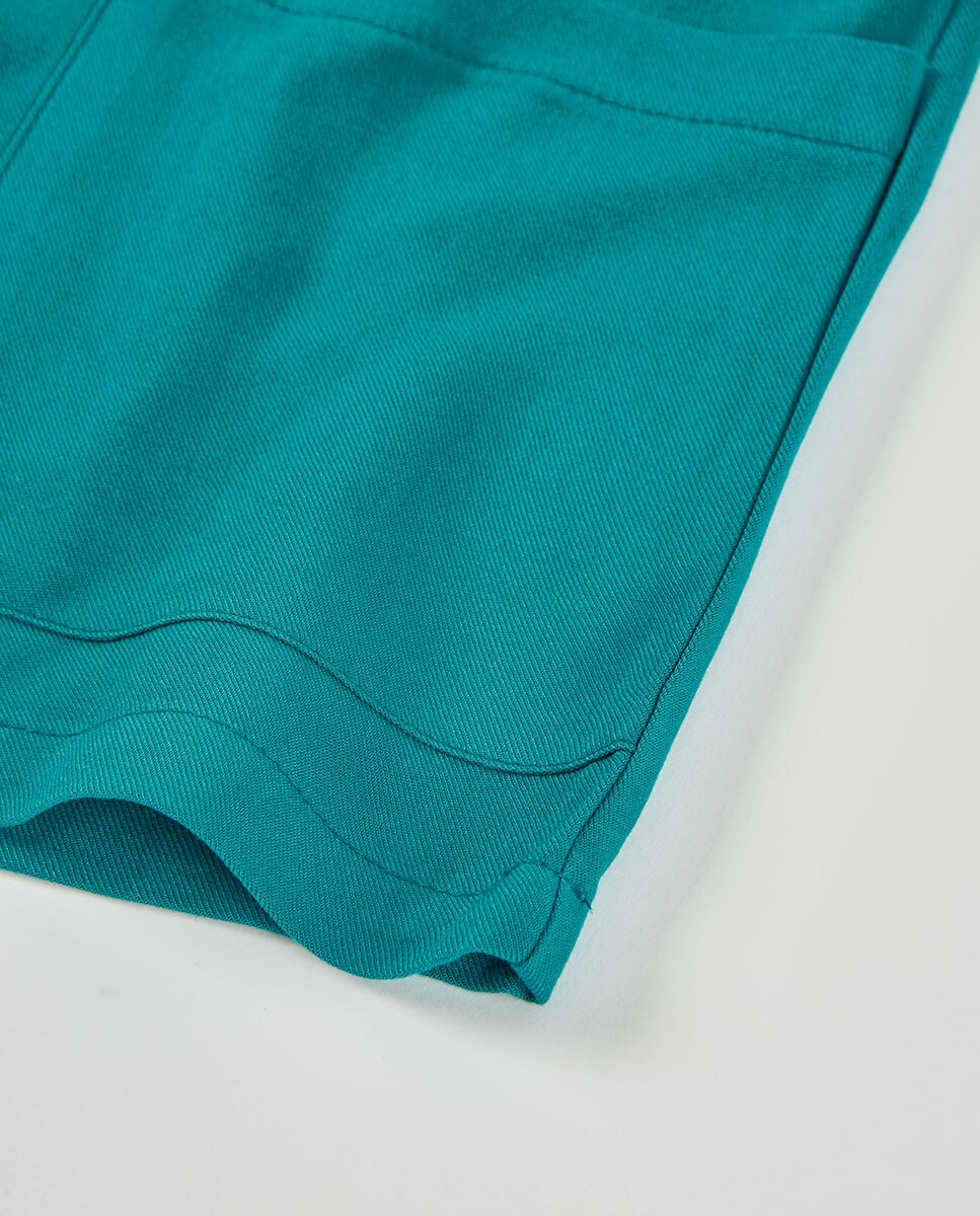 Bermudas de Viscose Infantil Verde-azulado-4