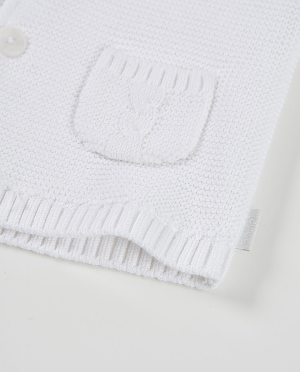 Casaco Tricotosa de Bebé Boboli Branco / Branco-4
