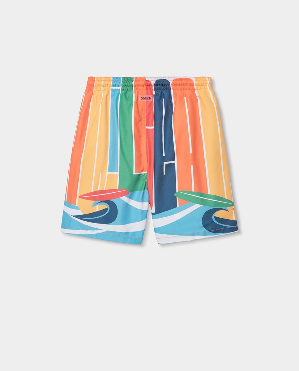 Fato de Banho de Tecido Reciclado Infantil Boboli Multicolor-2