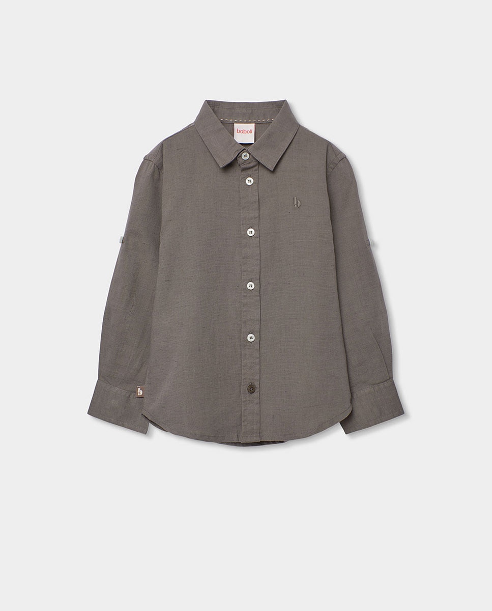 Imagem 0 de Camisa em Linho de Manga Comprida Infantil