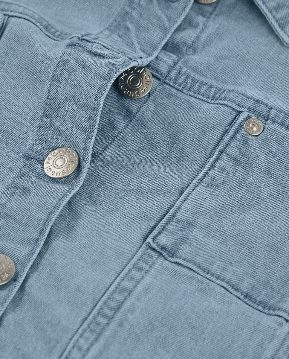 Casaco Denim Infantil Boboli Azul-claro-3