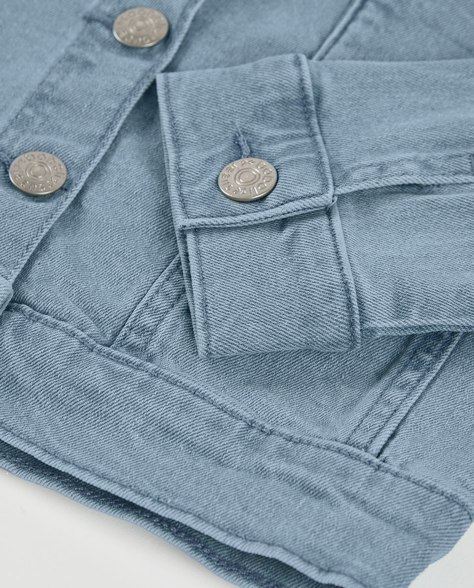 Casaco Denim Infantil Boboli Azul-claro-4