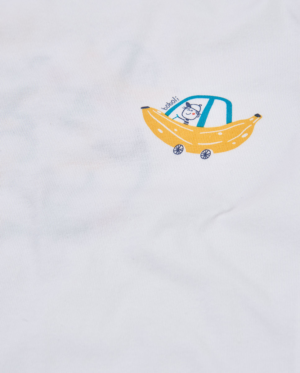 T-shirt de Malha para Bebé Boboli Branco-3