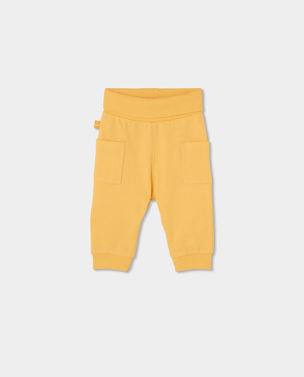 Calças de Felpa para Bebé Boboli Amarelo-1