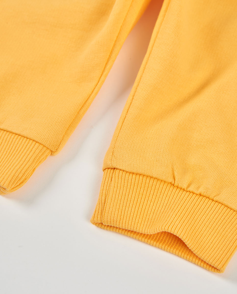 Calças de Felpa para Bebé Boboli Amarelo-4