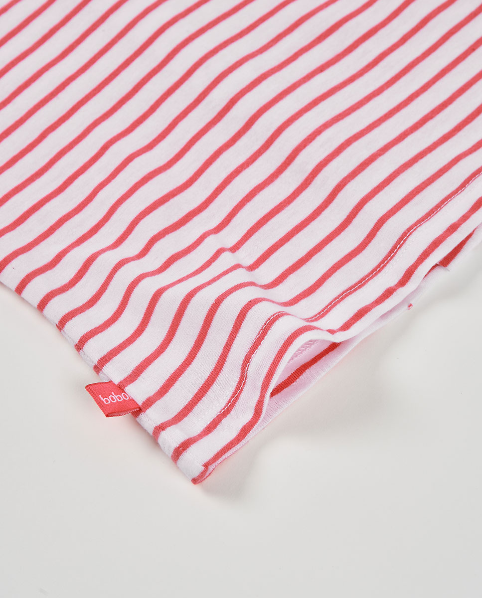 T-shirt de Malha Às Riscas para Bebé Boboli Rosa-4