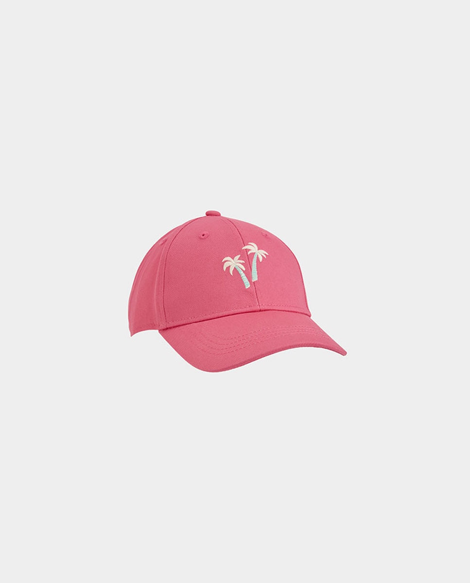 Boné em Algodão com Palmeiras Boboli Rosa-3