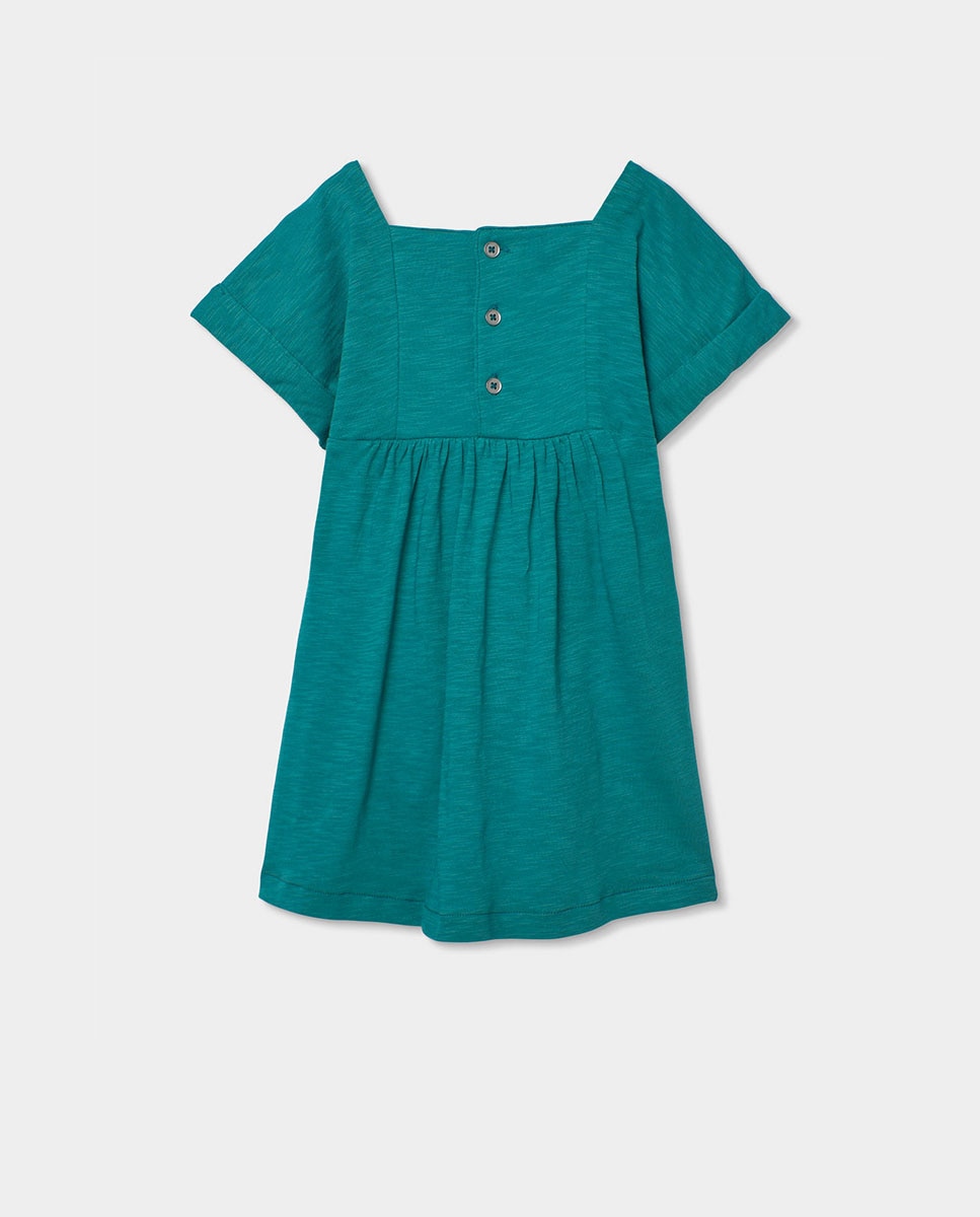 Vestido de Malha Flamé Infantil Boboli Verde-azulado-2