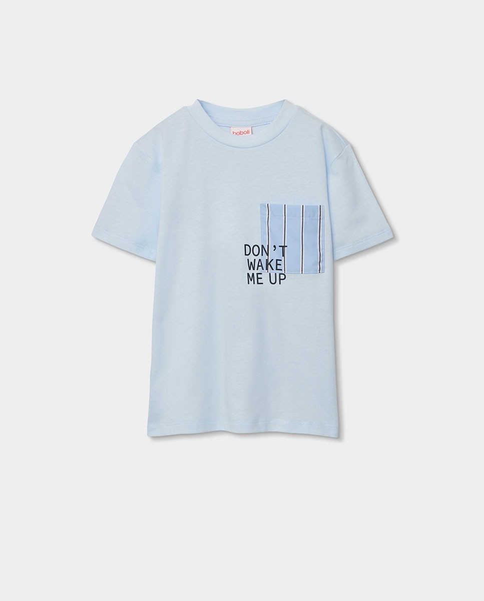 Pijama de Malha Combinado Infantil Boboli Azul-claro-3