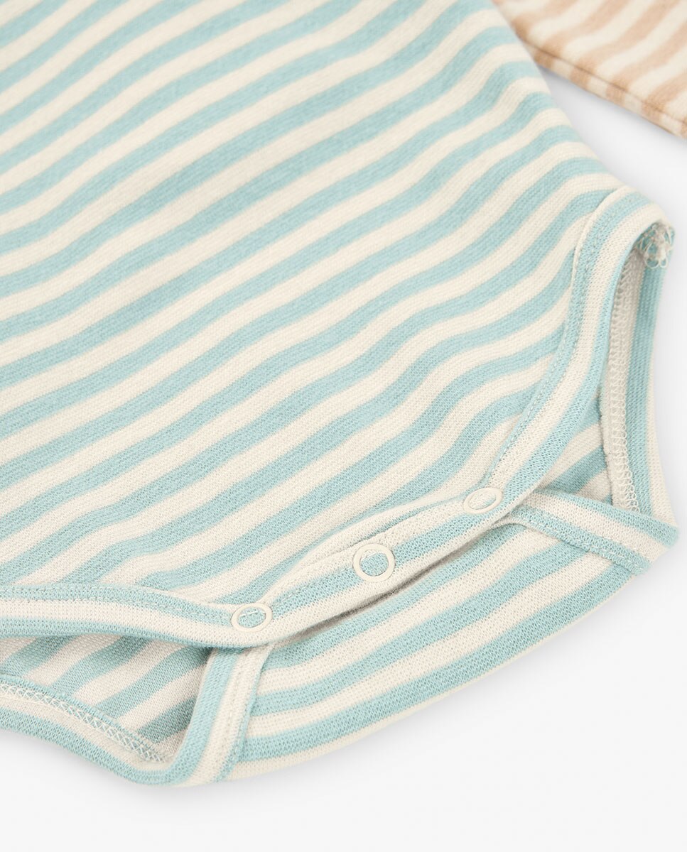 Jardineira para Bebé de Malha com Estampado Boboli Azul / Branco-4