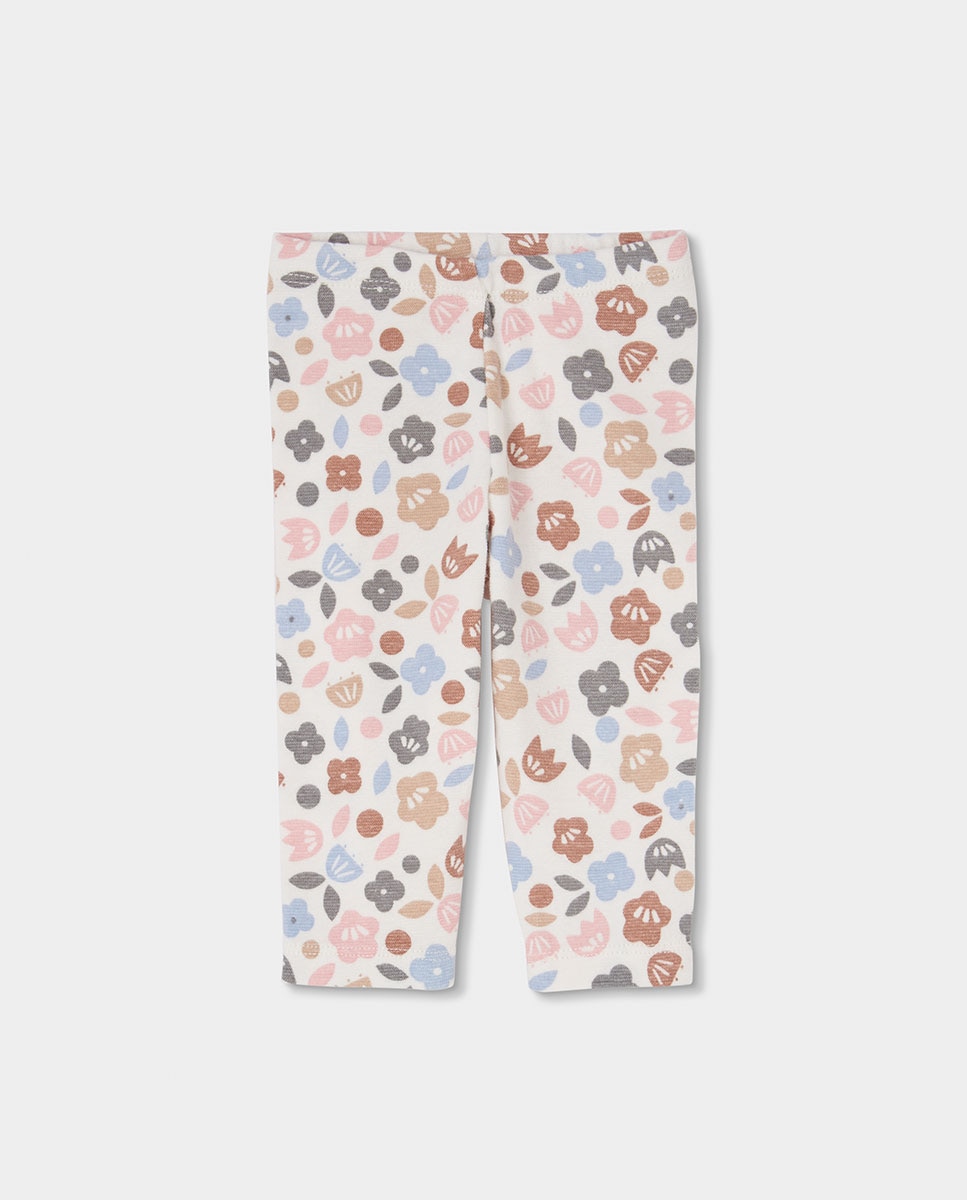 Conjunto para Bebé com Estampado de Flores e Manga Comprida Multicolor-4