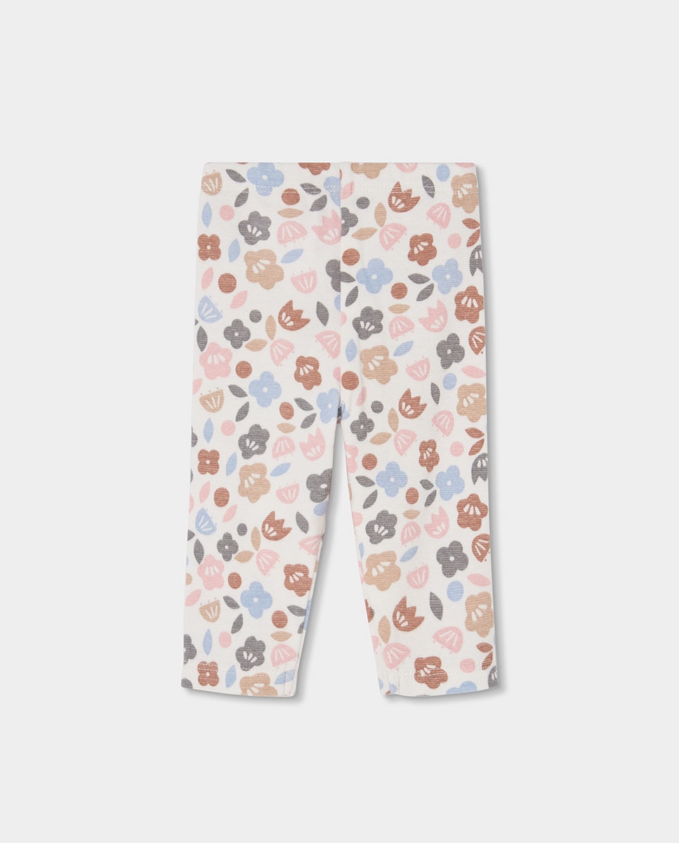 Conjunto para Bebé com Estampado de Flores e Manga Comprida Multicolor-6