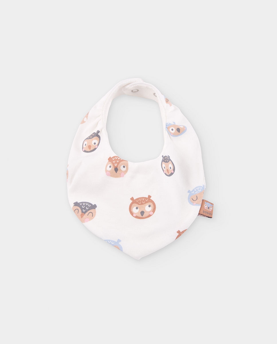 Pack 2 Babetes com Estampado de Animais Boboli Branco / Rosa-2