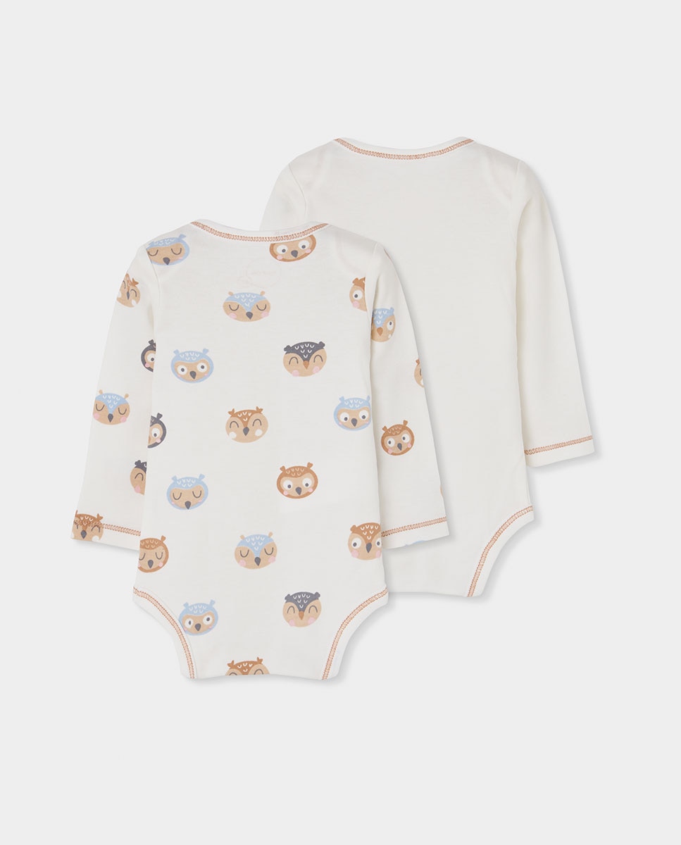 Pack 2 Bodies de Algodão de Manga Comprida com Estampado de Animais Boboli Multicolor-2