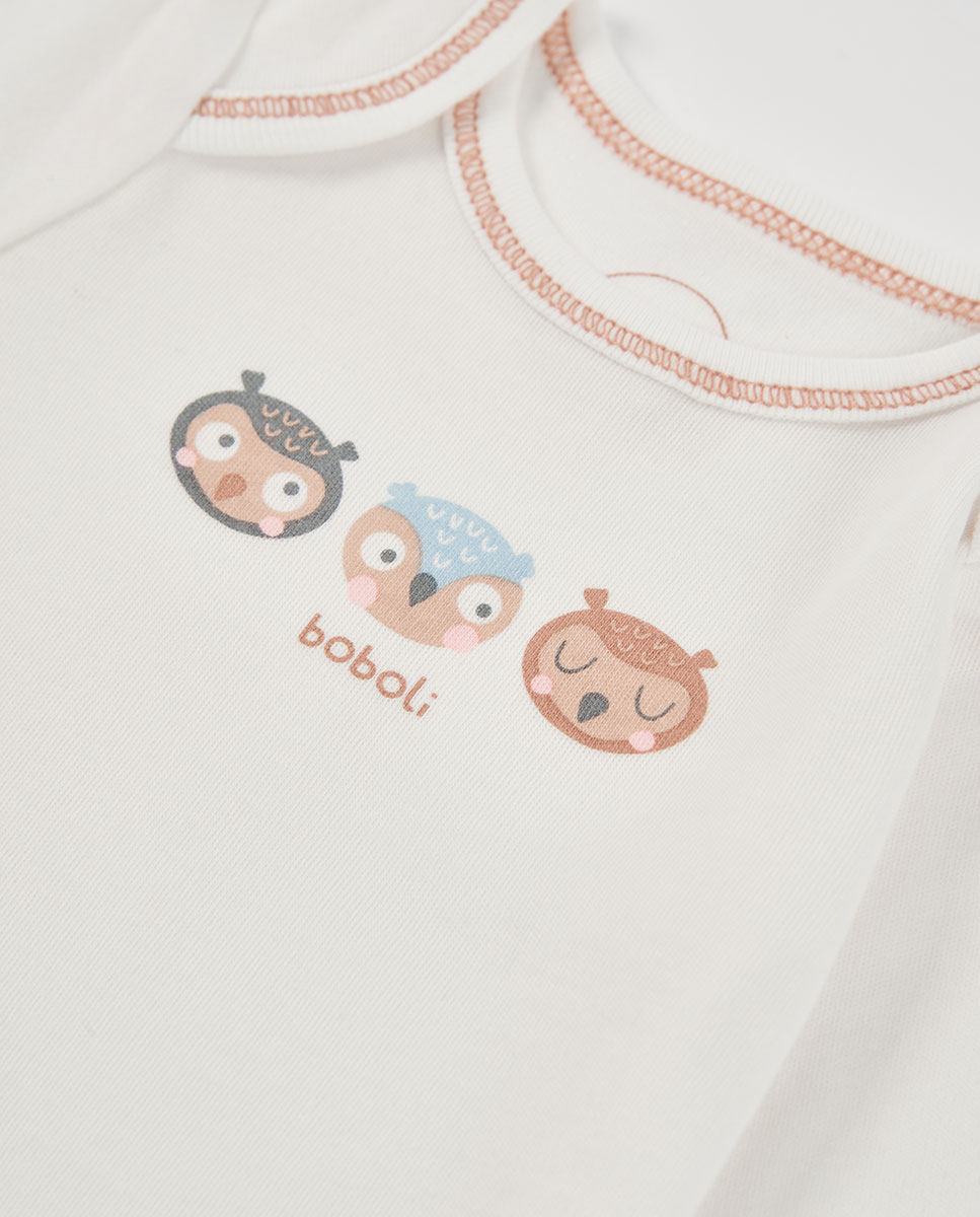 Pack 2 Bodies de Algodão de Manga Comprida com Estampado de Animais Boboli Multicolor-7