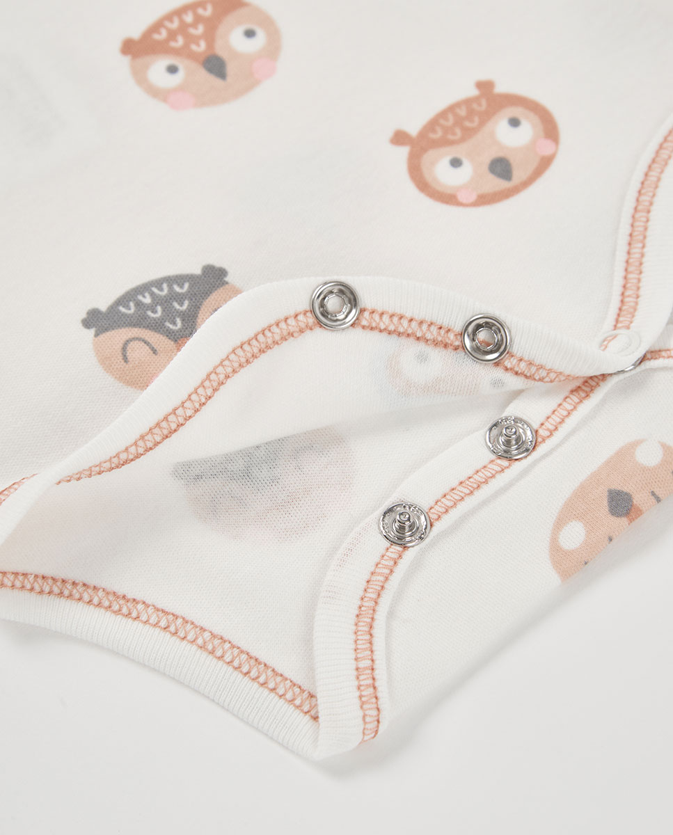 Pack 2 Bodies de Algodão de Manga Comprida com Estampado de Animais Boboli Multicolor-8