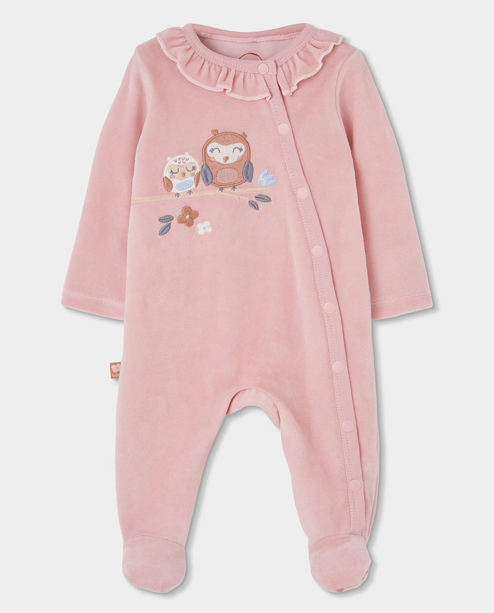 Imagem 0 de Babygrow de Veludo para Bebé de Manga Comprida com Gola Redonda