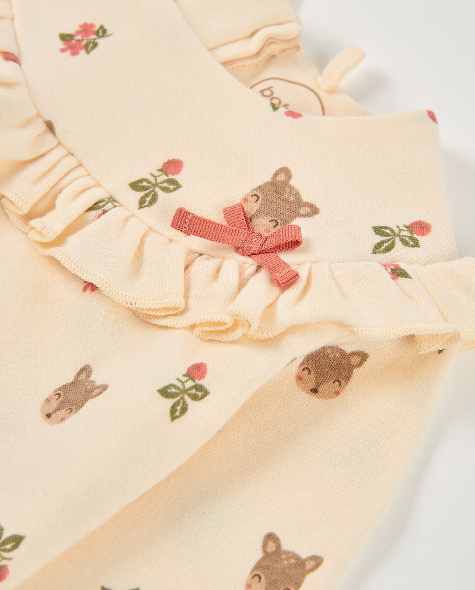 Conjunto para Bebé de Manga Comprida com Gola Redonda Multicolor-3