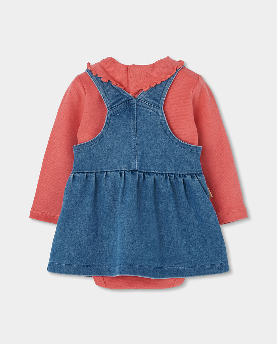 Conjunto de Malha para Bebé de Manga Comprida com Gola Semicisne Boboli Azul denim-2