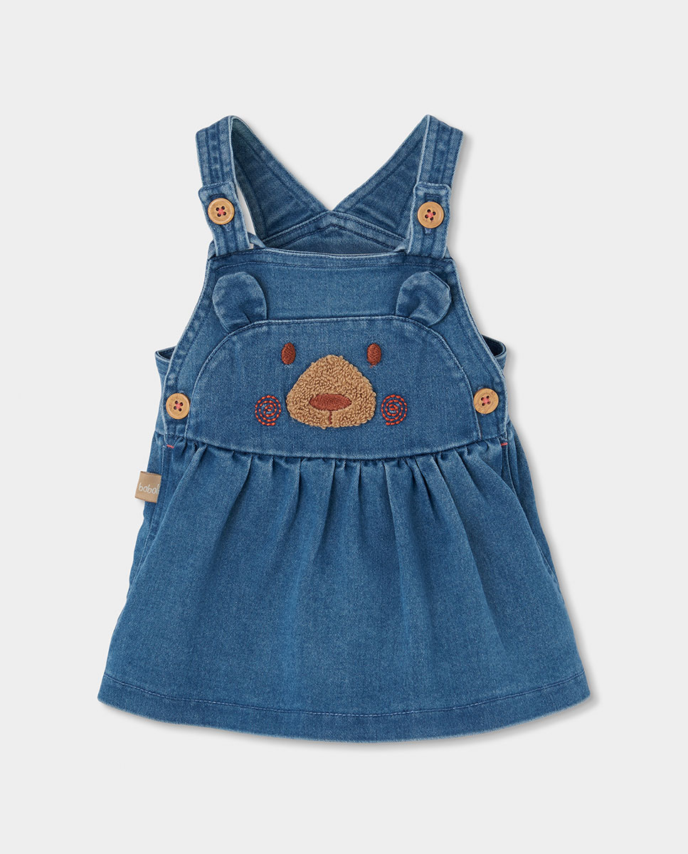 Conjunto de Malha para Bebé de Manga Comprida com Gola Semicisne Boboli Azul denim-4