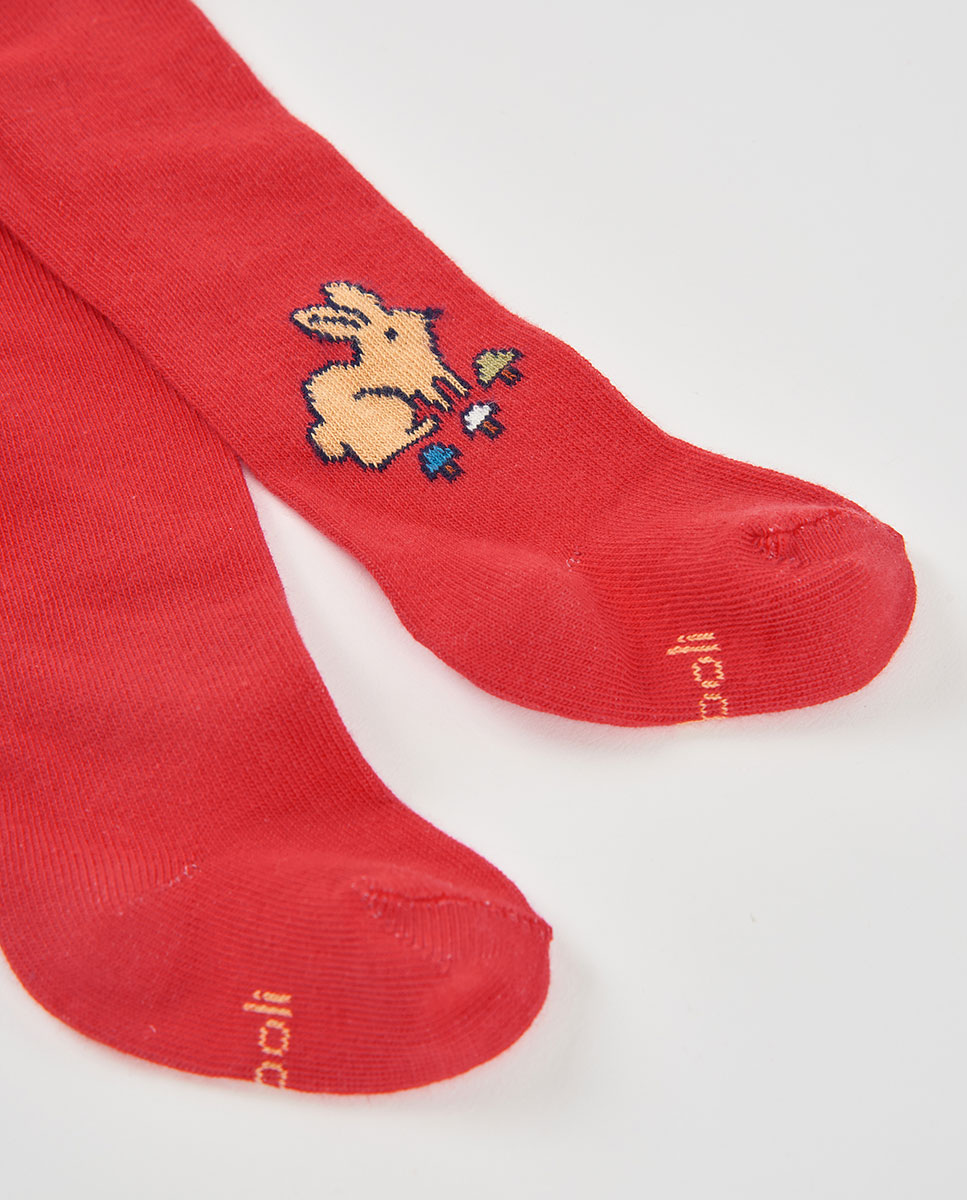 Collants Infantil com Estampado de Animais e Cintura Subida Multicolor-2