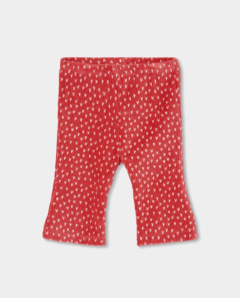 Conjunto de Malha para Bebé de Algodão de Manga Comprida Vermelho-4