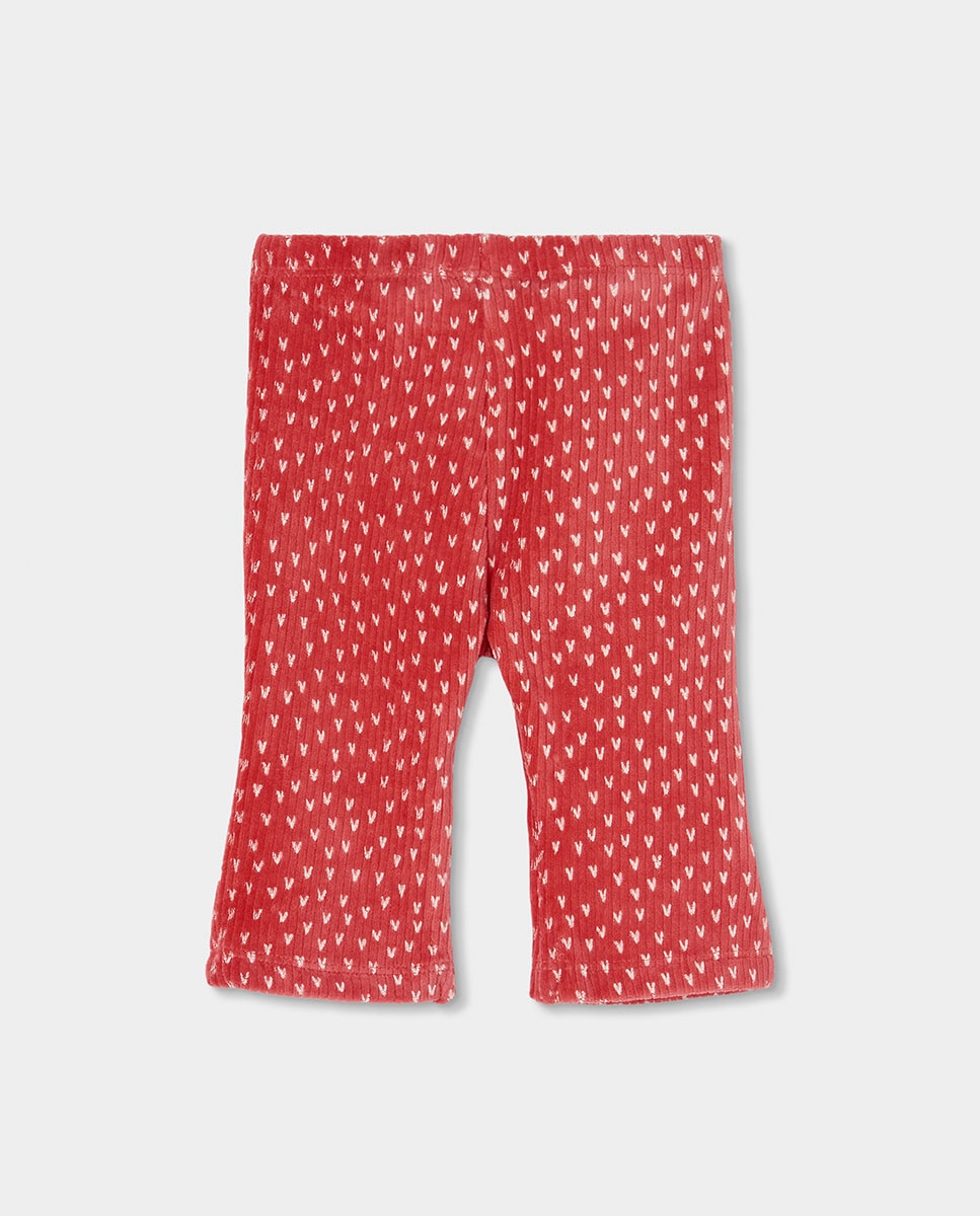 Conjunto de Malha para Bebé de Algodão de Manga Comprida Vermelho-6