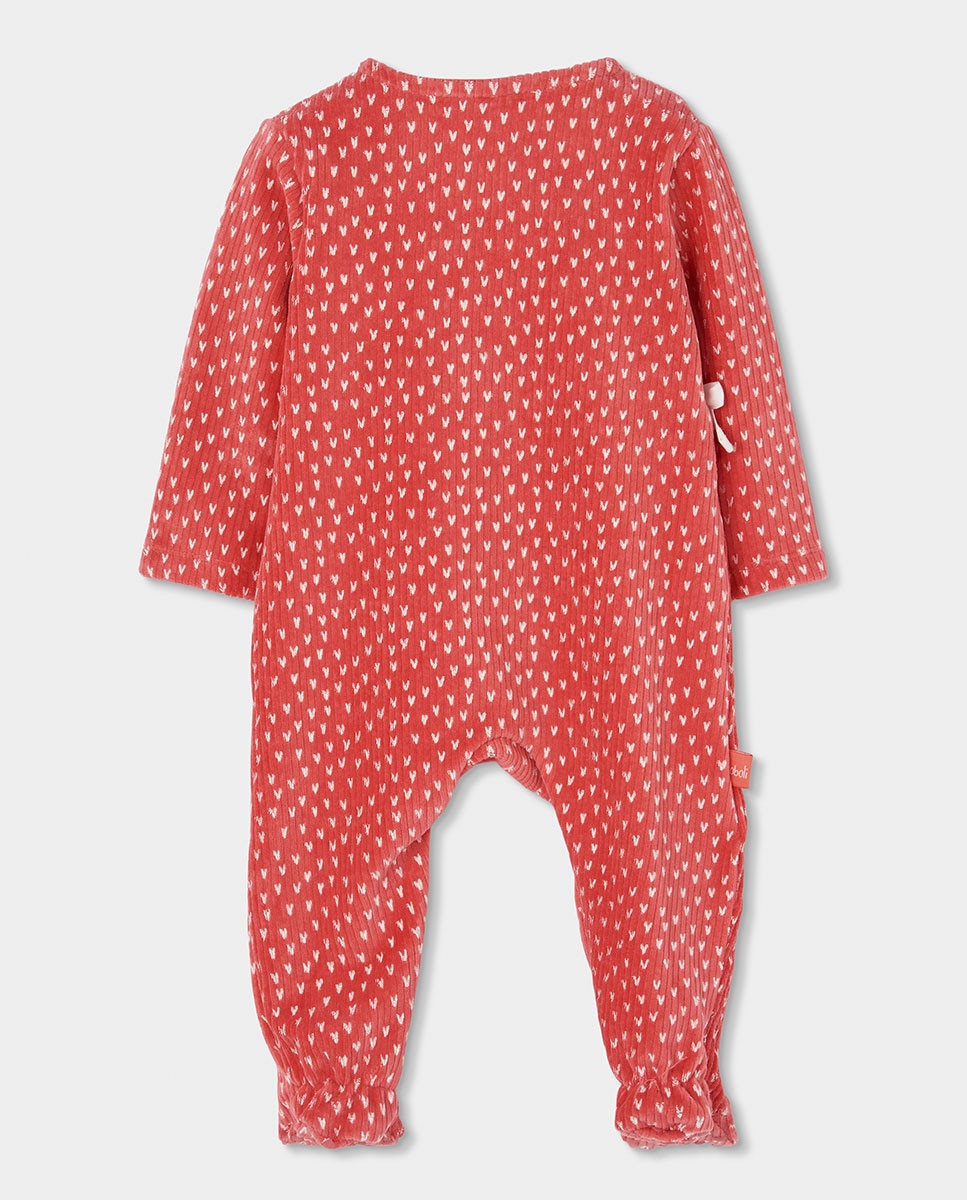 Conjunto de Tricotosa para Bebé de Manga Comprida com Gola Redonda Branco-2