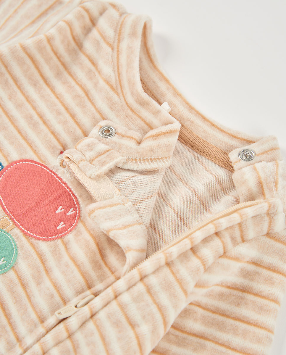 Conjunto de Malha para Bebé de Manga Comprida com Gola Semicisne Multicolor-3