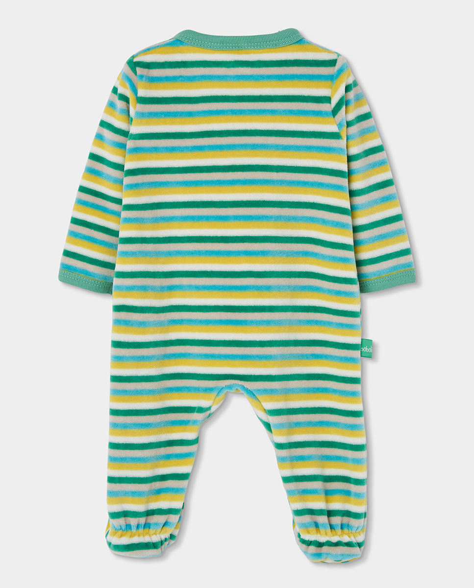 Babygrow para Bebé de Manga Comprida com Estampado Às Riscas Multicolor-2