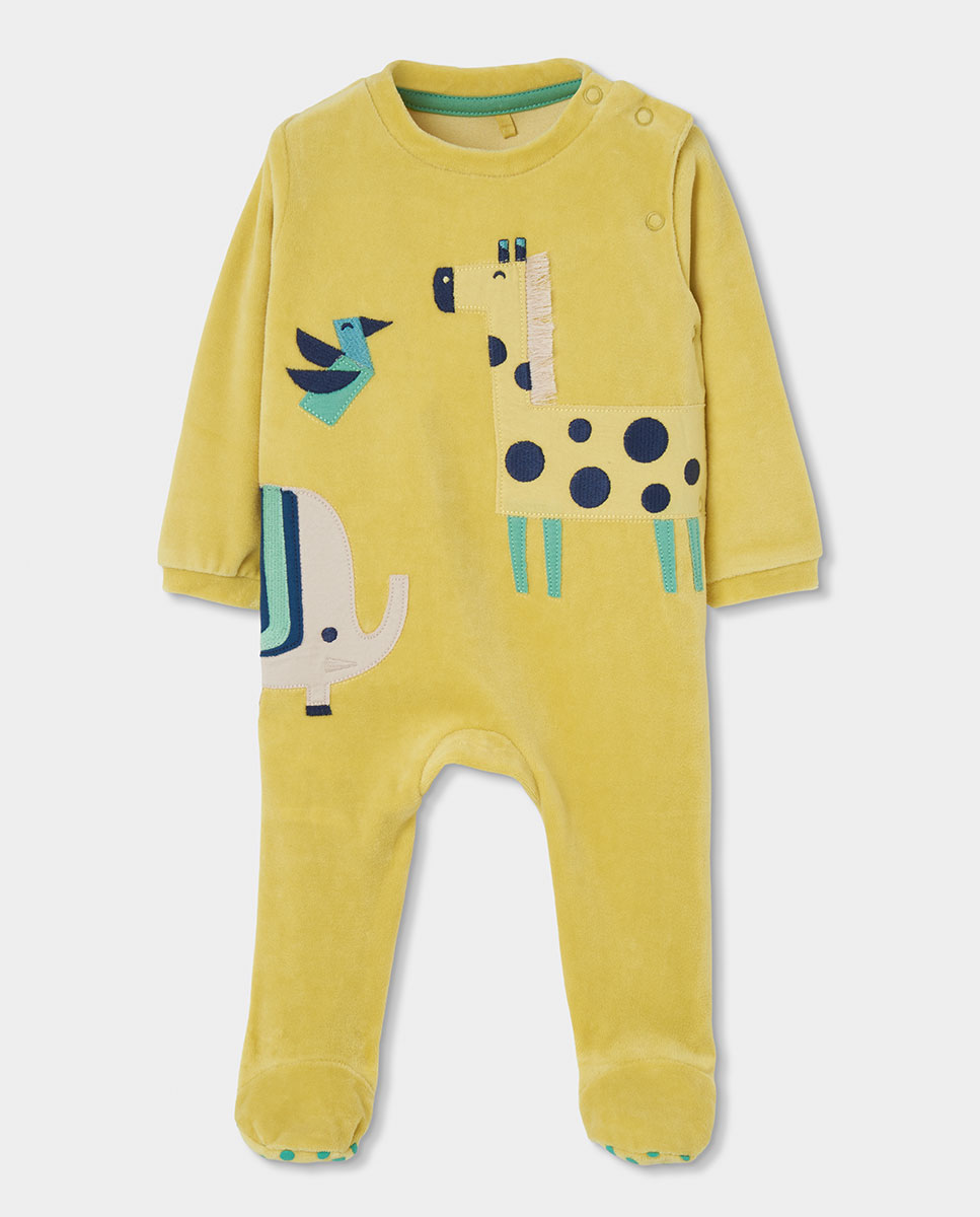 Babygrow para Bebé de Manga Comprida com Estampado Às Riscas Multicolor-1