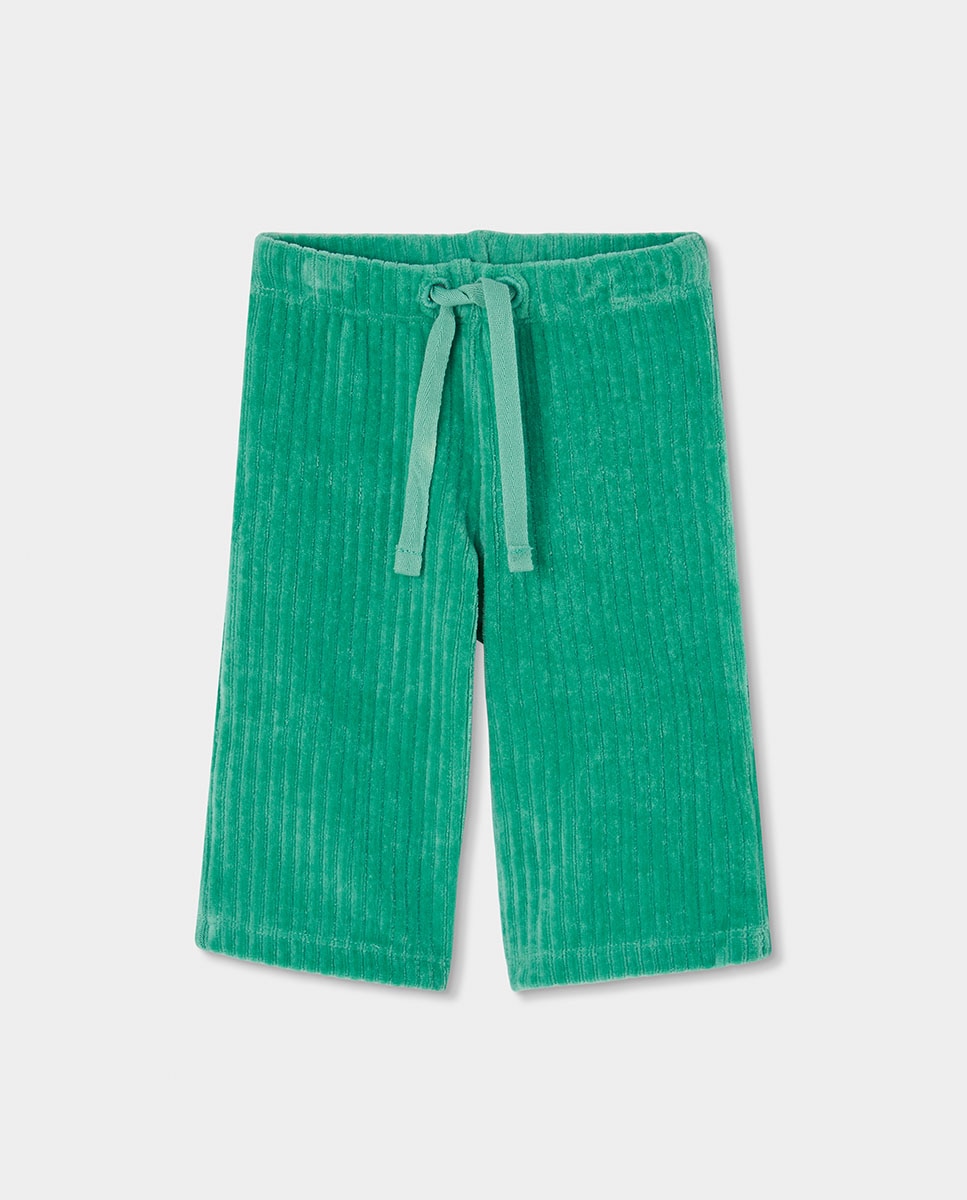 Conjunto de Malha para Bebé de Algodão de Manga Comprida Branco / Verde-4