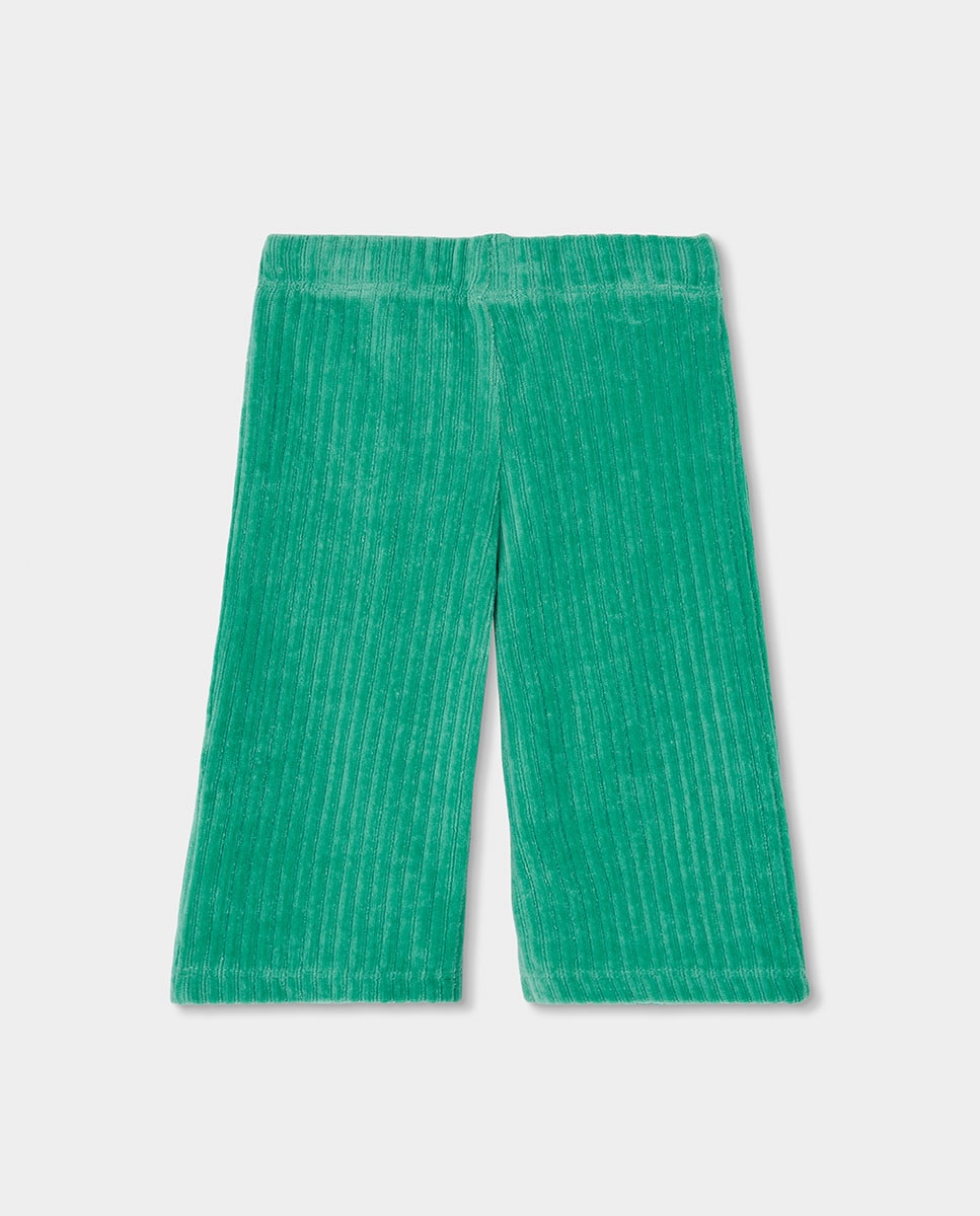 Conjunto de Malha para Bebé de Algodão de Manga Comprida Branco / Verde-6