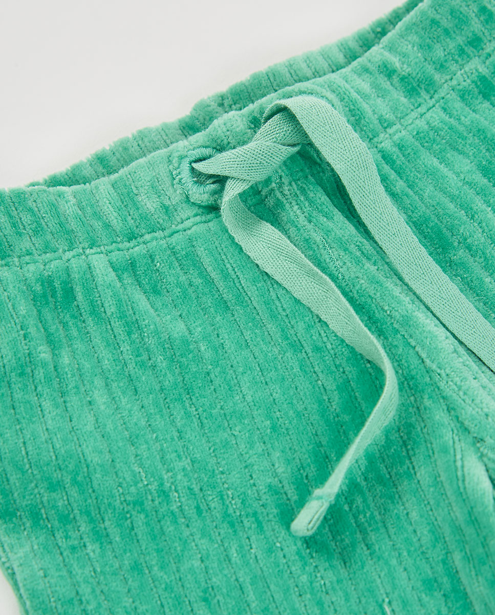 Conjunto de Malha para Bebé de Algodão de Manga Comprida Branco / Verde-8